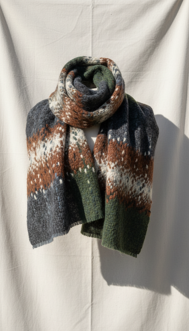 Forest Pine Wool Scarf
