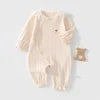 Barboteuse Bébé Fille Coton – Col Dentelle Cerises