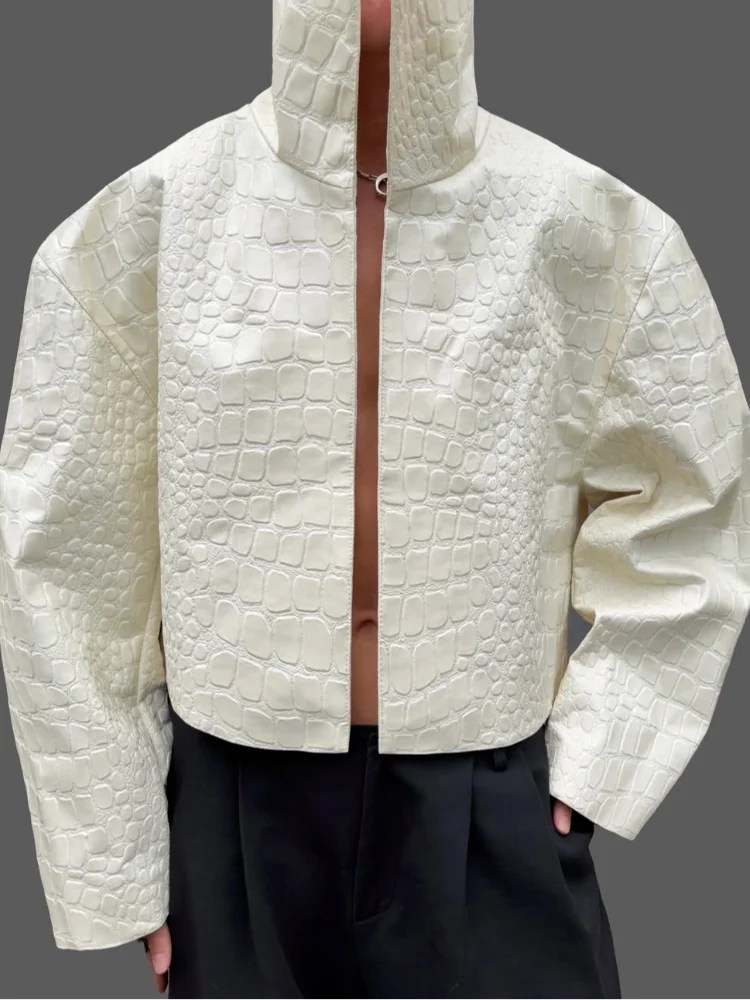 Lapel Long Sleeve Faux Leather Jacket Women Street Turn-down Collar Single Breasted Loose Coats Chic Lady Jackets New Outerwears