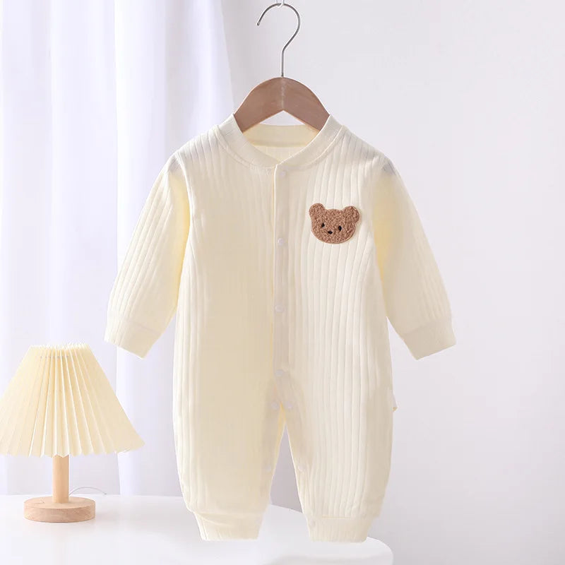 Barboteuse Bébé Ourson – Coton Automne
