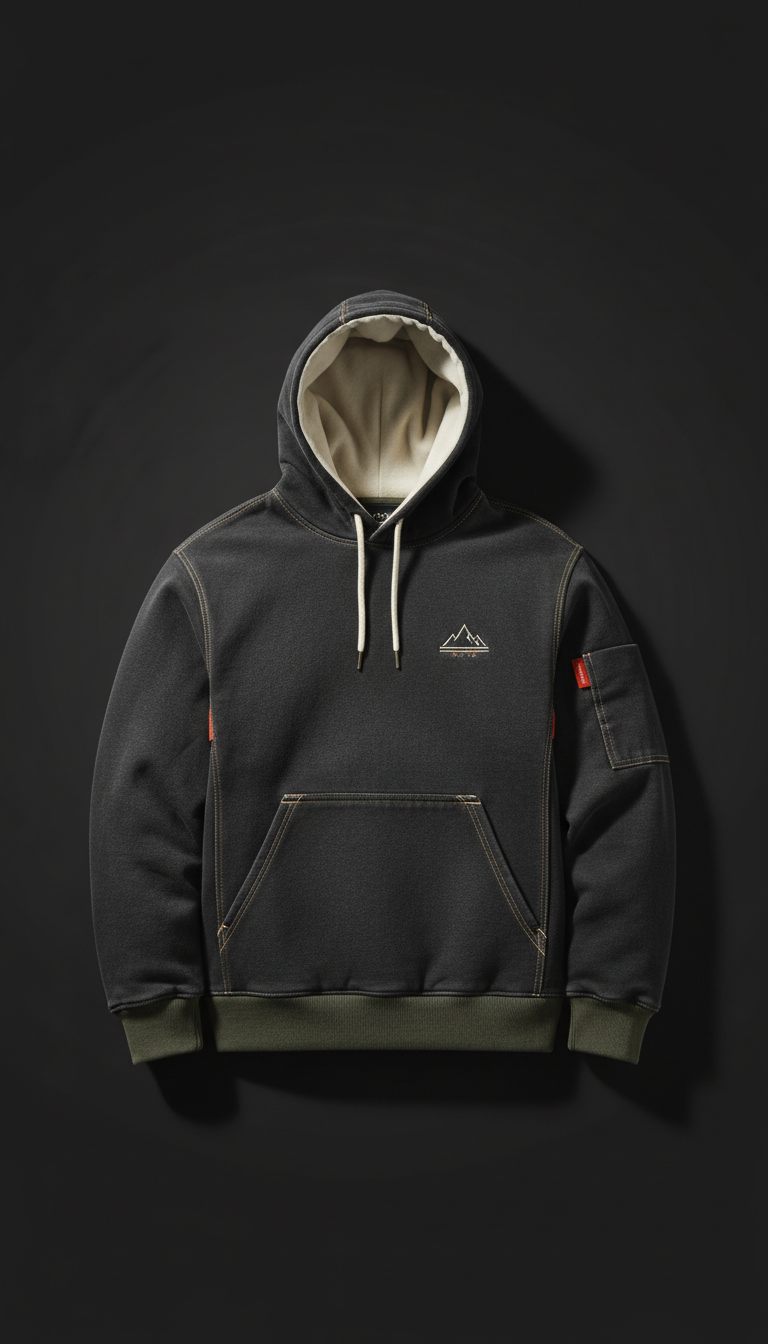 Modern Sage rugged workwear hoodie