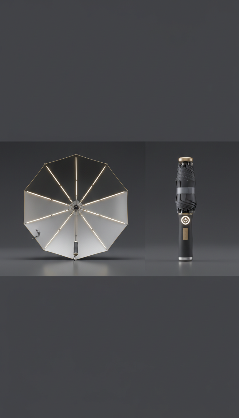 Umbrella with Reinforced Fiberglass Ribs